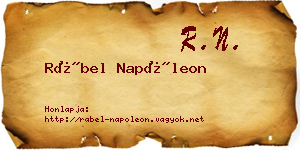 Rábel Napóleon névjegykártya